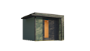 Weka Design Gartenhaus Pure Garden Amberley mit Design-Doppeltür - 28 mm  inkl. gratis Dachbahnen