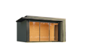 Vorschaubild Weka Design Gartenhaus Pure Garden Amberley mit Aluminium-Schiebetür - 44 mm inkl. gratis Dachbahnen