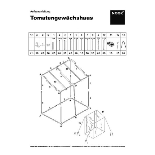 Noor Tomatengewächshaus Premium