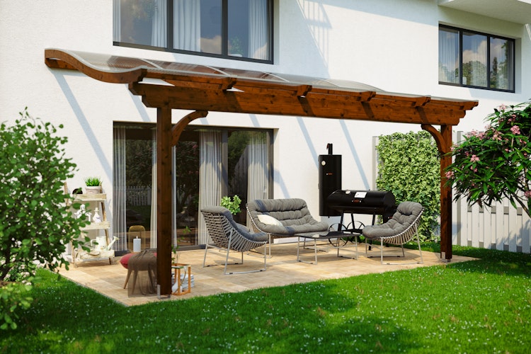 Skan Holz Terrassenüberdachung Verona o. Mittelpfosten Breite 541 cm Bild