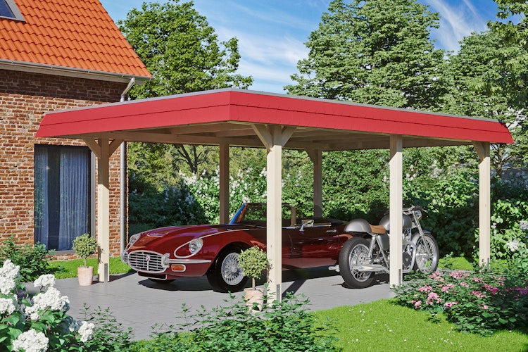 Skan Holz Wendland - Walmdach Carport aus Leimholz Breite 409 cm Bild