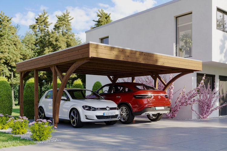 Skan Holz Carport Friesland 557x555 cm inkl. 2 Einfahrtsbögen Sparset 8 Bild