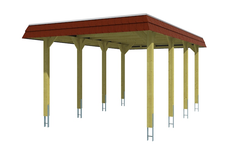 Skan Holz Spreewald - Walmdach Carport Breite 345 cm