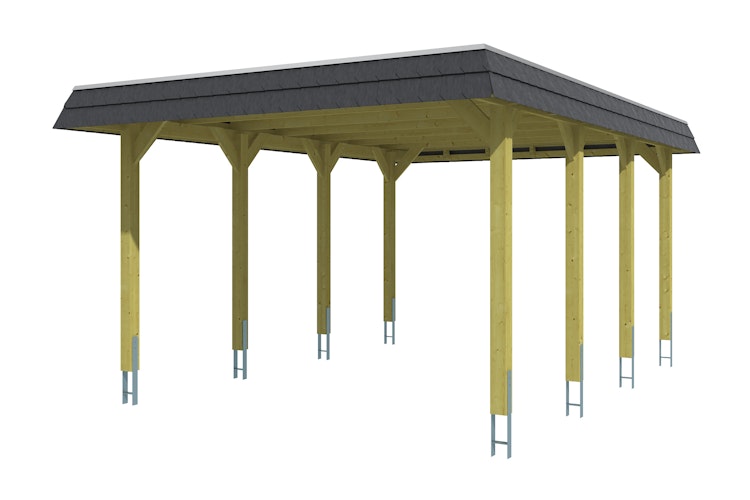 Skan Holz Spreewald - Walmdach Carport Breite 396 cm