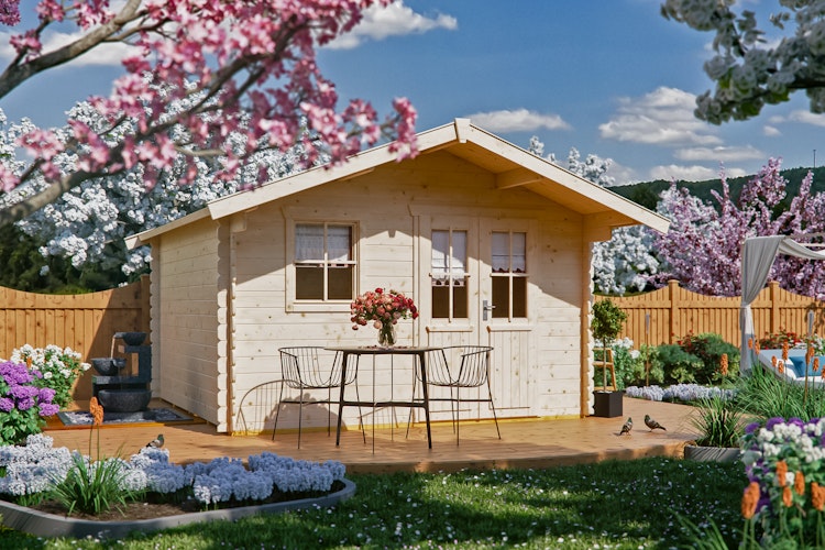 Skan Holz 28 mm Gartenhaus Malaga Bild