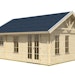  Skan Holz 70 mm Blockbohlenhaus Toronto 2 inkl. gratis Dachschindeln in Wunschfarbe & Fundamentanker/PadsBild