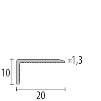 Parkettfreund -Winkelprofil PF 401 U F6 bronze 1000x20 mm - 0 - 7,7 mm Aluminium eloxiert einfach biegbar; mit glatter Oberfläche