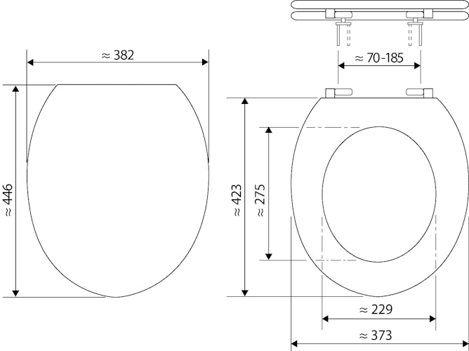 Sanitop WC-Sitz Dekor DP Marmola schwarz SSK