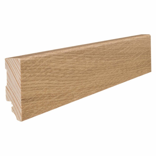 HARO Sockelleiste 16x58mm 2,5m o.Fräsung Cube Eiche lichtweiß furn. matt-vers.