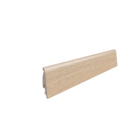 HARO Stecksockelleiste 19x58mm 2,2m MDF Eiche Eleg.Cremeweiß/Flavia weiß