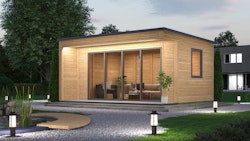 Weka Gartenhaus Designhaus Cubilis 4.0 mit Lamellenelementen - 45 mm 