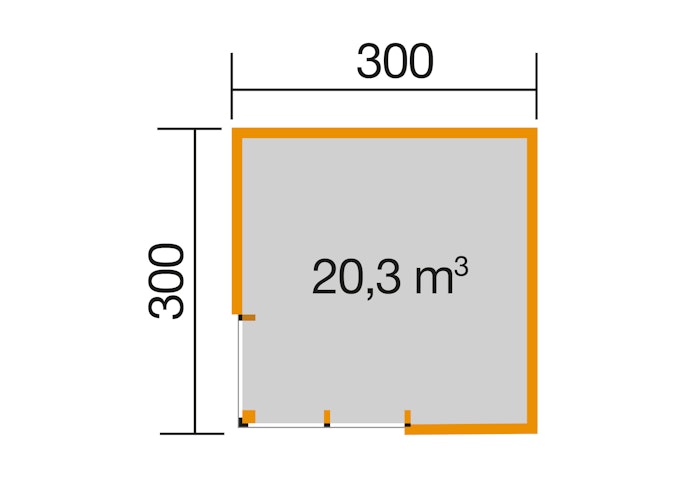 Designhaus 412 Gr. 1 mit Glasschiebetür (Homeoffice-Gartenhaus) - 44 mm Bild