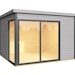 Weka Designhaus 412 Gr. 1 mit Glasschiebetür (Homeoffice-Gartenhaus) - 44 mmBild