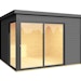Weka Designhaus 412 Gr. 1 mit Glasschiebetür (Homeoffice-Gartenhaus) - 44 mmBild