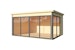 Weka Designhaus 412 Gr. 2 mit Glasschiebetür (Homeoffice-Gartenhaus) - 44 mmBild