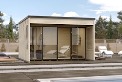 Weka Gartenhaus Designhaus Cubilis 2.0 mit Lamellenelementen - 45 mm 
