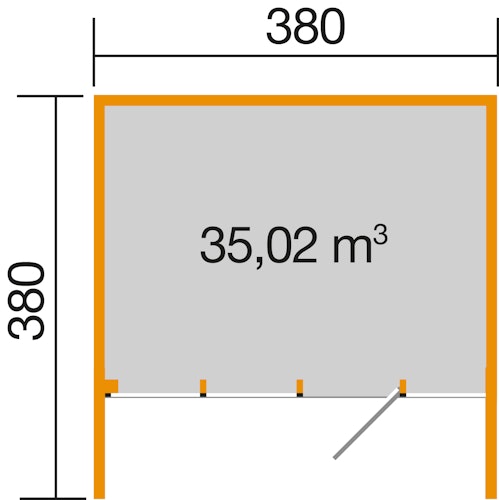 Weka Gartenhaus Designhaus Cubilis 2.0 mit Lamellenelementen - 45 mm  Bild