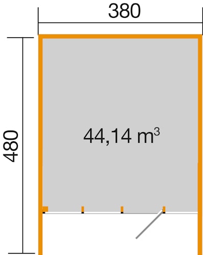 Weka Gartenhaus Designhaus Cubilis 2.0 mit Lamellenelementen - 45 mm  Bild