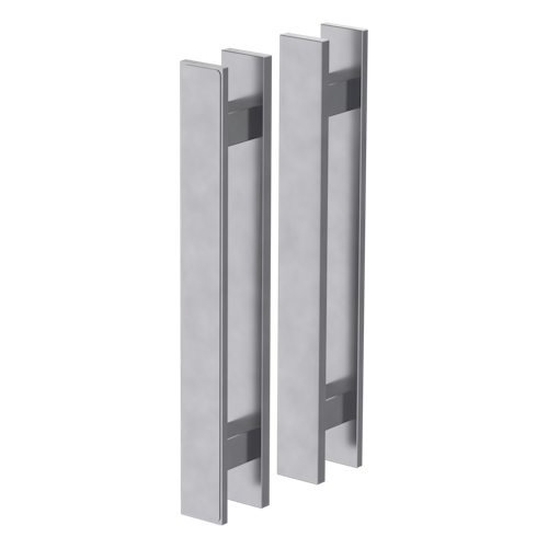GRIFFWERK Griffstangenpaar PURE SENSA Klebetechnik 57.8x350x40mm Edelstahl-Optik matt