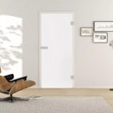 Griffwerk Glasdrehtür (VSG) FROSTED WHITE 682 VSG PURE WHITE weiß blickdicht 709x1972x8.8mm Studio/Office DIN L/R