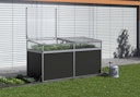 Vorschaubild KGT Frühbeet Aufsatz für Aluminium Hochbeet 210 Profile pressblank (B2,05 x T0,91 x H0,77 m - 1185 l)