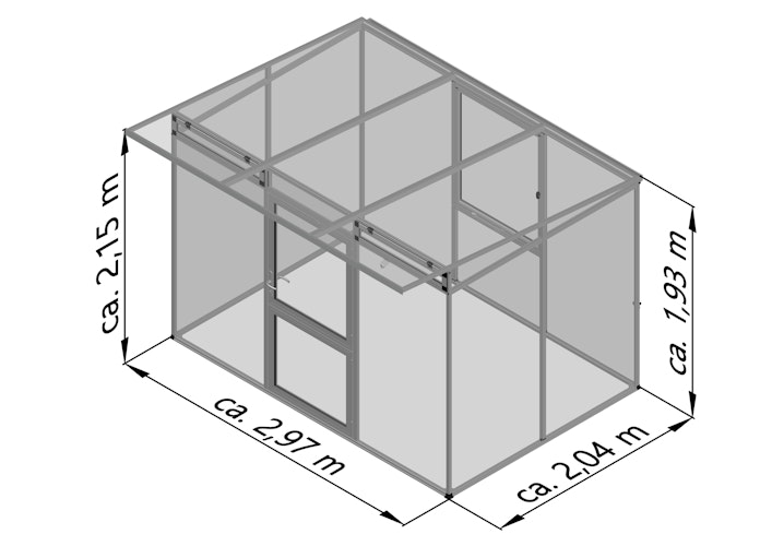 KGT Gewächshaus Linea Typ II Bild