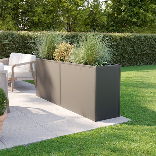 KGT Aluminium Hochbeet 210 - Profile anthrazit - B2,05 x T0,45 x H0,77 m - 590 l