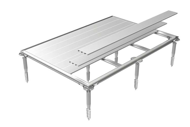 Erdschrauben-Fundament SmartBasePLUS für Biohort Metall Geräteschrank