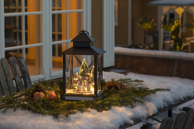 Konstsmide Weihnachtsbeleuchtung  Laterne groß Schneemänner