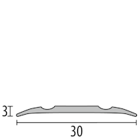 Parkettfreund -Übergangsprofil PF 439 F4 silber 1000x30 mm - 0 - 99 mm Aluminium eloxiert gerillt