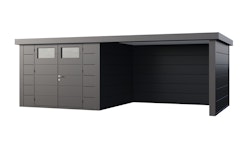 Wolff Finnhaus Metallgerätehaus Eleganto 3030 mit Lounge Anbau (ca. 314 cm Breite)