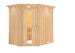 Karibu Energiespar-Sauna Caspin mit Eckeinstieg 68 mm inkl. 9-teiligem gratis ZubehörpaketBild