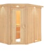 Karibu Energiespar-Sauna Caspin mit Eckeinstieg 68 mm inkl. 9-teiligem gratis ZubehörpaketBild