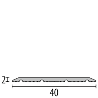 Parkettfreund -Übergangsprofil PF 441 SK F2G edelstahloptik fein geschliffen 900x40 mm - 0 - 99 mm Aluminium eloxiert mit glatter Oberfläche