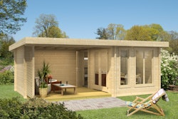 Weka Weekendhaus 441 2-Raum-Haus mit Terrasse - 44 mm