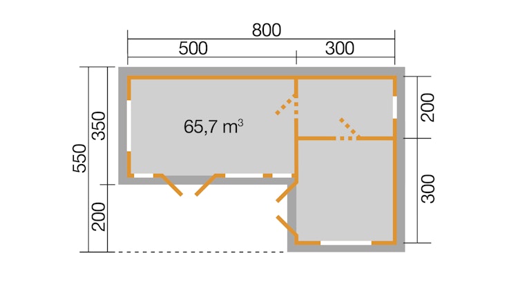 Weekendhaus Ferienhaus V 442 - 44 mm