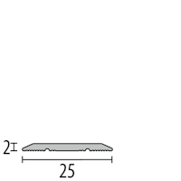 Parkettfreund -Übergangsprofil PF 442 SK F16 pulverbeschichtet schwarz matt (RAL9005) 1000x25 mm - 0 - 99 mm Aluminium pulverbeschichtet mit glatter Oberfläche