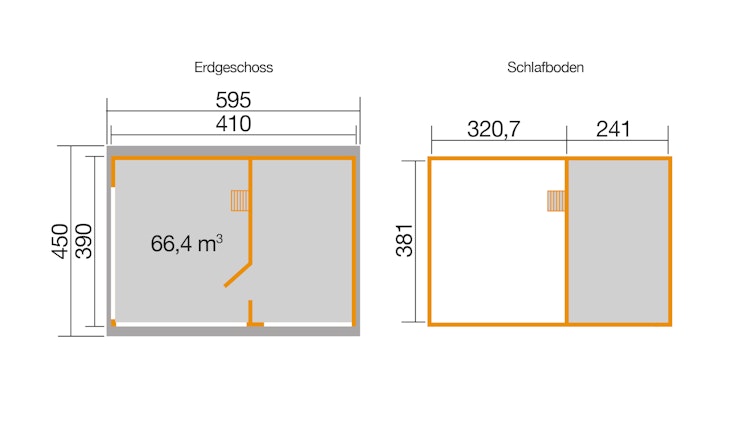 Design Gartenhaus M 445 A mit Aluminiumschiebetür - 44 mm Bild