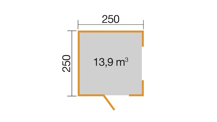 Design Gartenhaus S 445 mit Alu-Außentür - 44 mm Bild