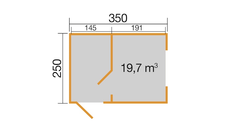 Design Gartenhaus S 445 mit Alu-Außentür - 44 mm Bild