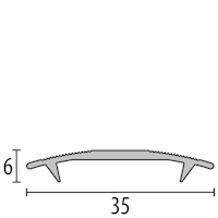 Parkettfreund -Übergangsprofil PF 445 F2 edelstahloptik 900x35 mm - 0 - 99 mm Aluminium eloxiert gerillt