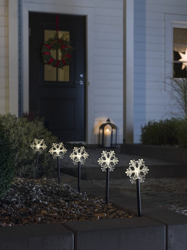 Konstsmide LED Spiessleuchte mit 5 Schneeflocken Bild