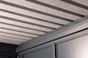 Vorschaubild Wolff Finnhaus Premium Metall Gartenhaus Elvar 6030 Anthrazit inkl. 300 cm Anbaudach