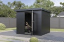 Vorschaubild Wolff Finnhaus Premium Metall Gartenhaus Hakon 2424 Anthrazit