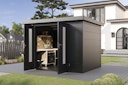 Vorschaubild Wolff Finnhaus Premium Metall Gartenhaus Eirik 3024 Anthrazit