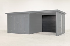 Wolff Finnhaus Rückwand Terrasse 30 für Premium Metall GartenhäuserZubehörbild