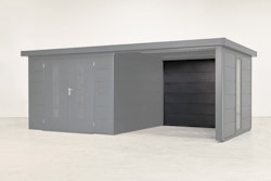 Wolff Finnhaus Rückwand Terrasse 24 für Premium Metall Gartenhäuser