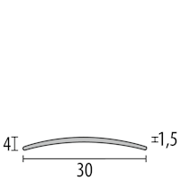 Parkettfreund -Übergangsprofil PF 459 F4 silber 900x30 mm - 0 - 99 mm Aluminium eloxiert mit glatter Oberfläche