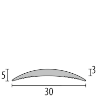 Parkettfreund -Übergangsprofil PF 460 F4 silber 1000x30 mm - 0 - 99 mm Aluminium eloxiert mit glatter Oberfläche