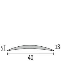 Parkettfreund -Übergangsprofil PF 462 SK F2G edelstahloptik fein geschliffen 1000x40 mm - 0 - 99 mm Aluminium eloxiert mit glatter Oberfläche